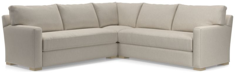 Axis Classic 3-Piece L-Shaped Bench Sectional Sofa + Reviews | Crate & Barrel | Crate & Barrel