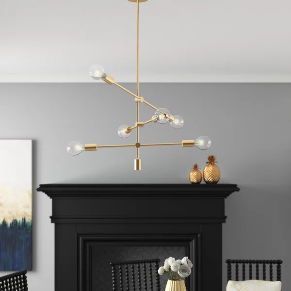 Dycus 6 - Light Sputnik Modern Linear Chandelier | Wayfair North America