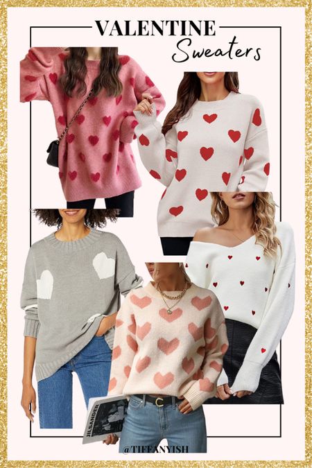 Valentine’s Day sweaters
Heart sweaters 
Girly style
Oversized sweaters

#LTKworkwear #LTKSeasonal #LTKunder50