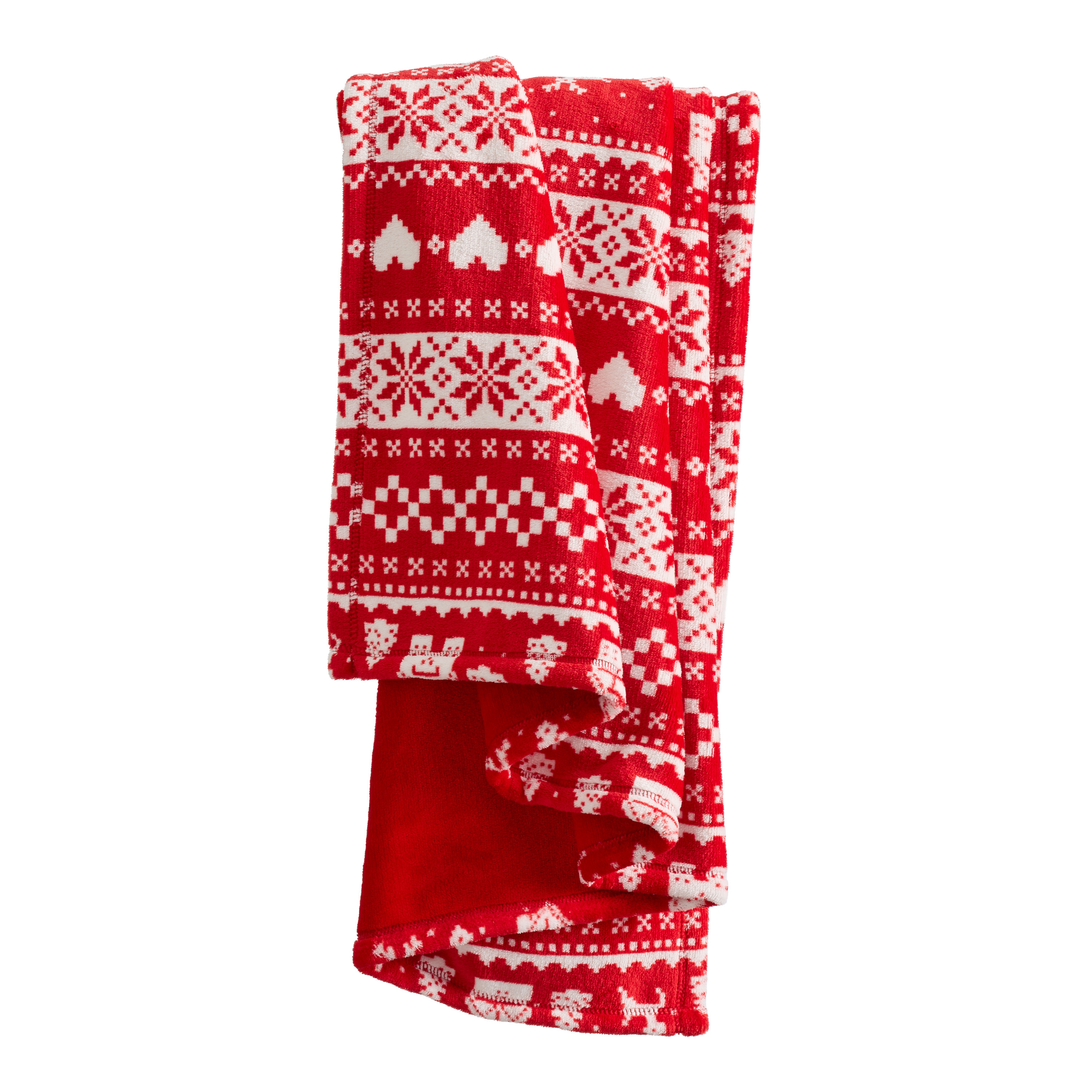 Fleece Plush Holiday Novelty Throw Blanket | World Market