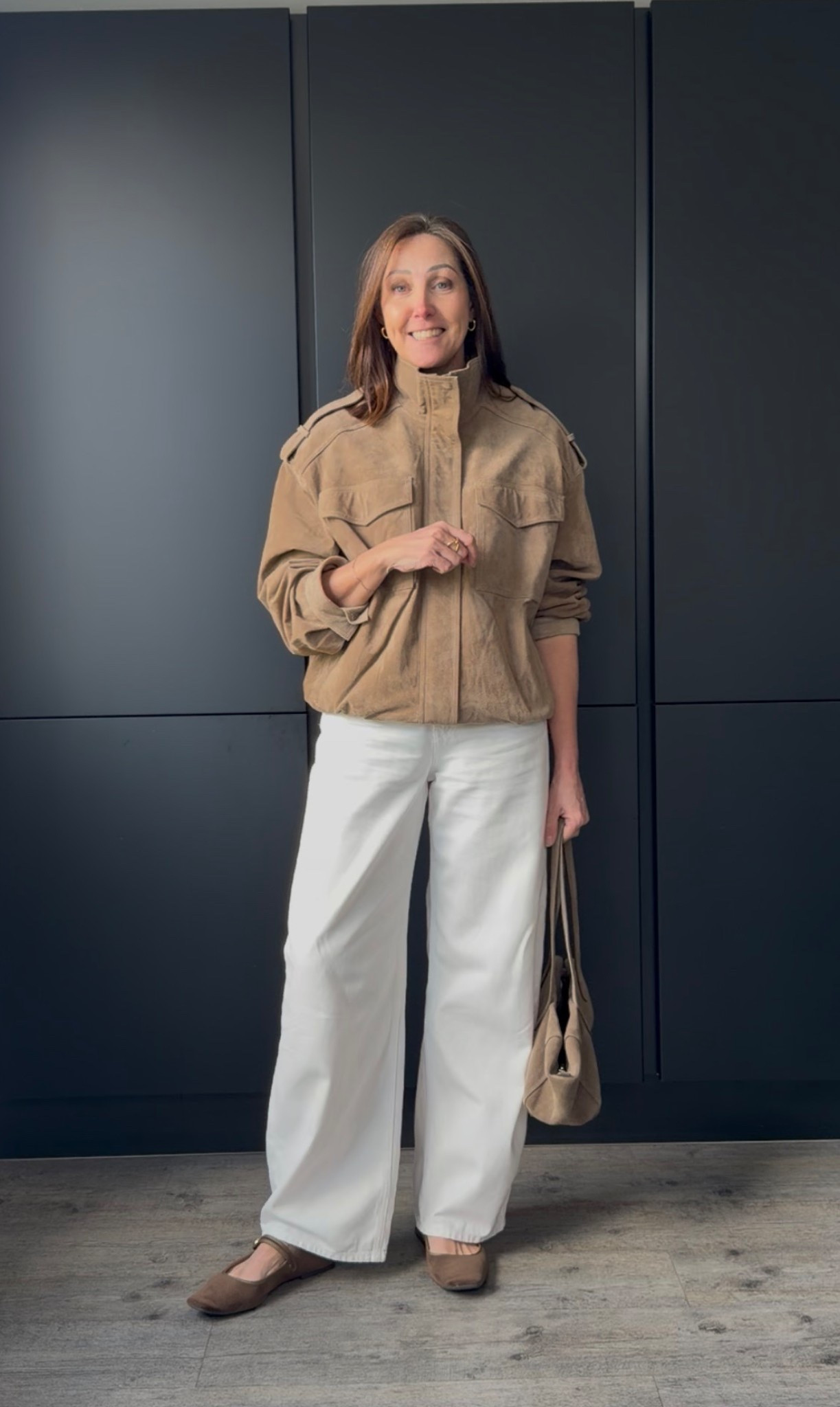 A simple Sunday evening calls for white and beige. I love this jacket - it’s from last year but there’s a similar one available now. These jeans on repeat and my new bag. Xx

#LTKuk #LTKstyletip #LTKspring