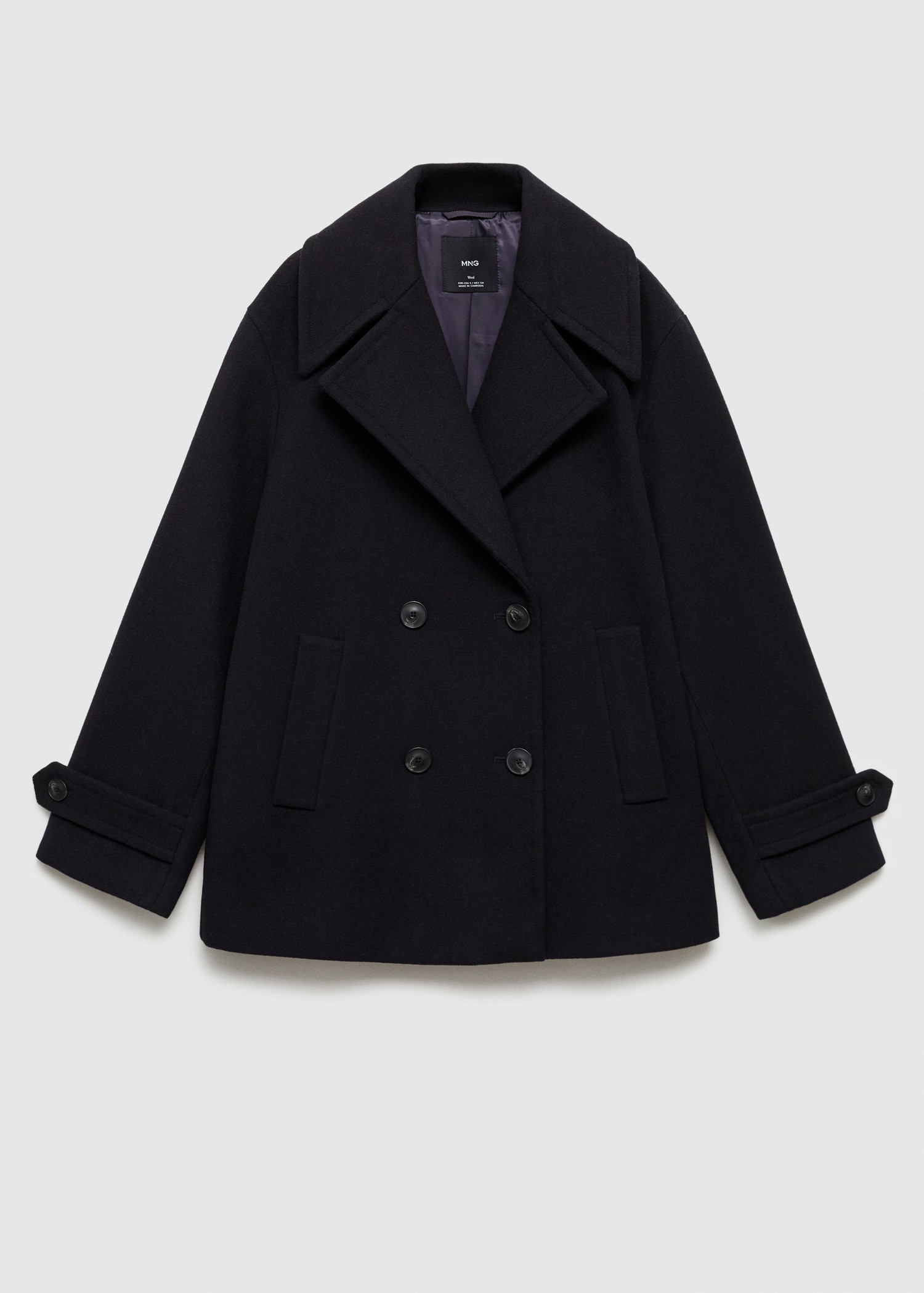 Double-breasted wool coat | MANGO (US)