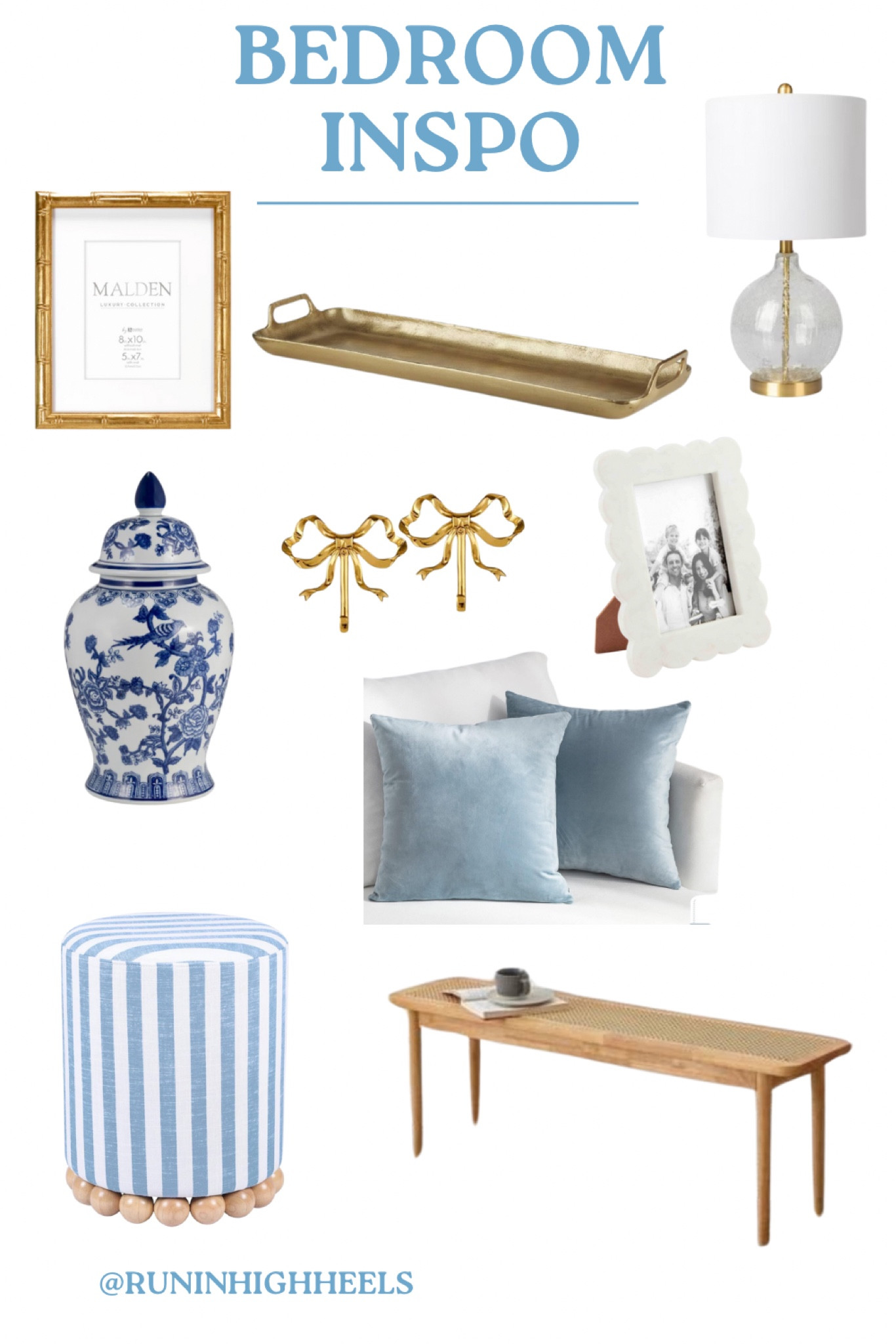 Grandmillenial/Nancy Meyers bedroom inspiration! #bedroom #decor #decorating #bluebedroom 

#LTKHome