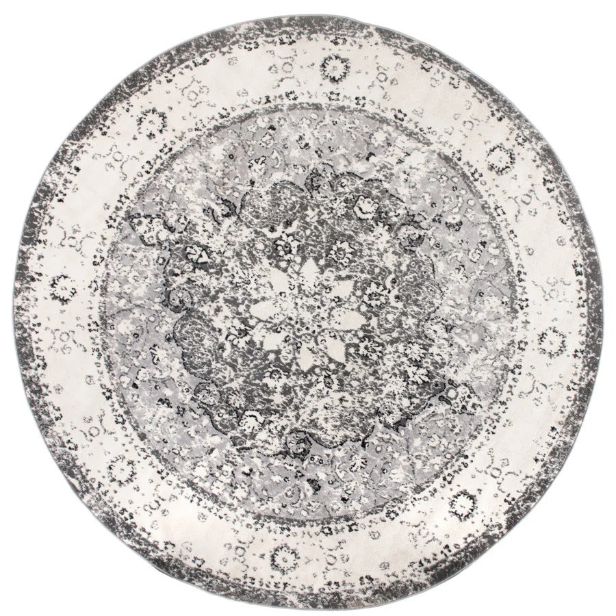 Hector Performance Oriental Gray/Ivory/Black Indoor Rug | Wayfair North America