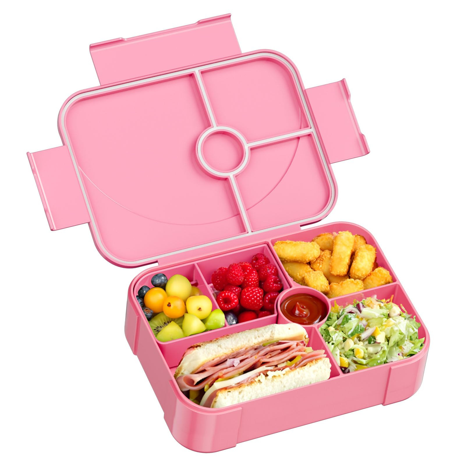 Lunch Box Kids Bento Box, Leakproof Bento Lunch Box with 6 Compartments, BPA-Free Men Women Lunch... | Amazon (US)