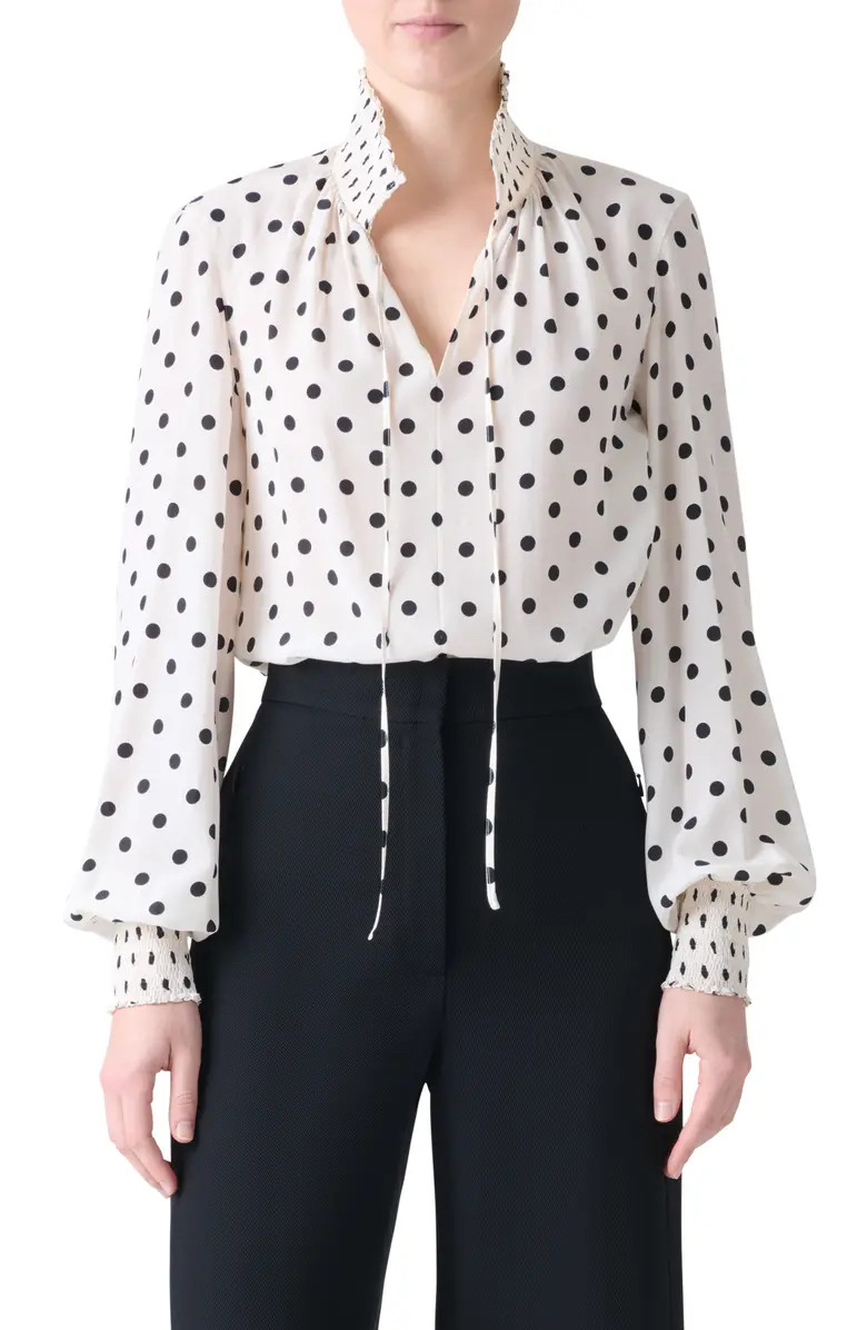Boho Dot Print Silk Shirt | Nordstrom