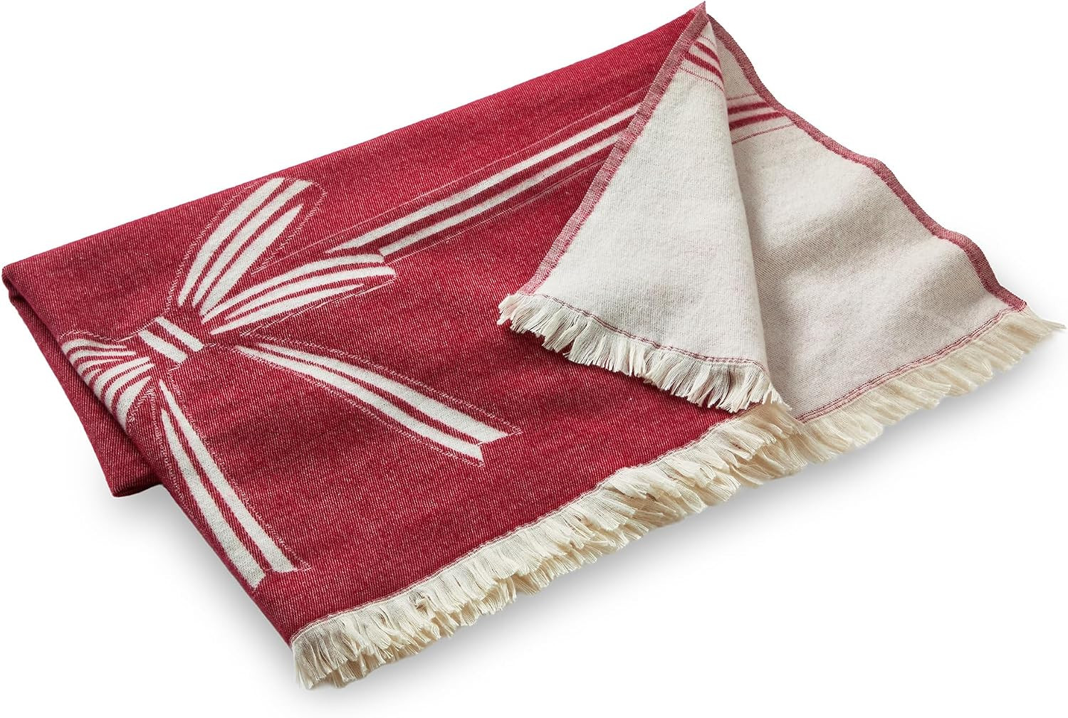 tag Christmas Red Bow Reversible Throw Single Red | Amazon (US)