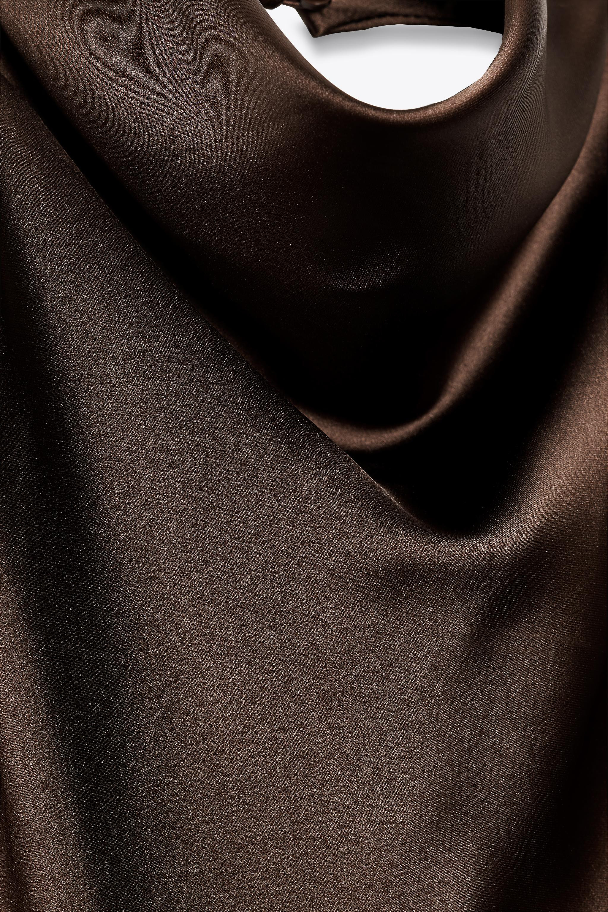 SATIN EFFECT HALTER TOP | Zara US