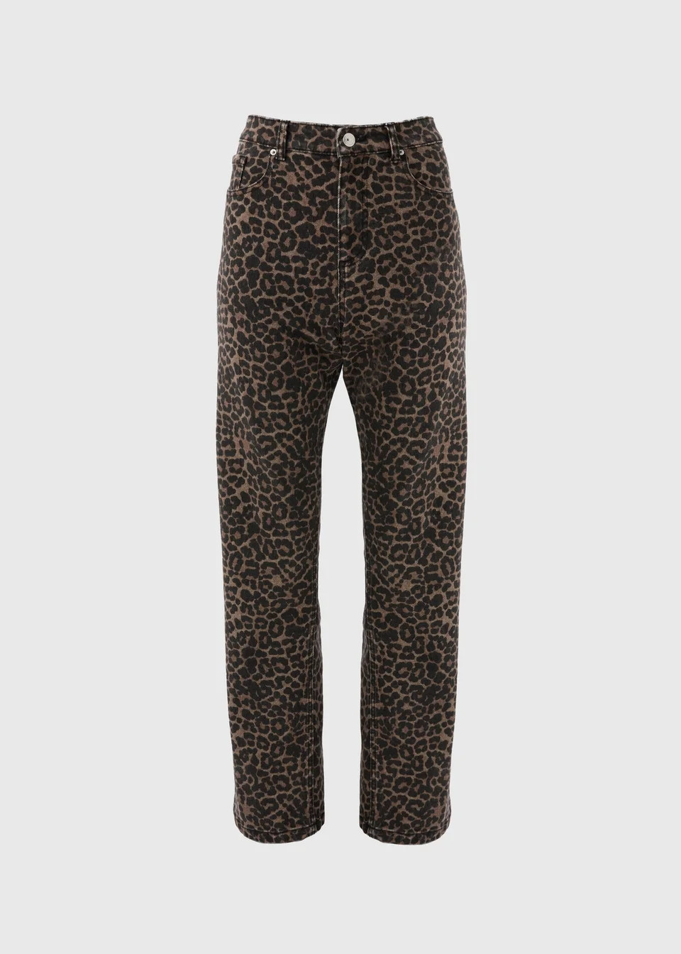 Brown Animal Print Straight Leg Relaxed Jeans - Size 12 | Matalan (UK)