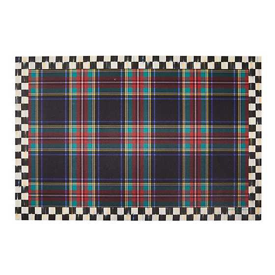 Tartan Black 2 'x 3' Floor Mat | MacKenzie-Childs