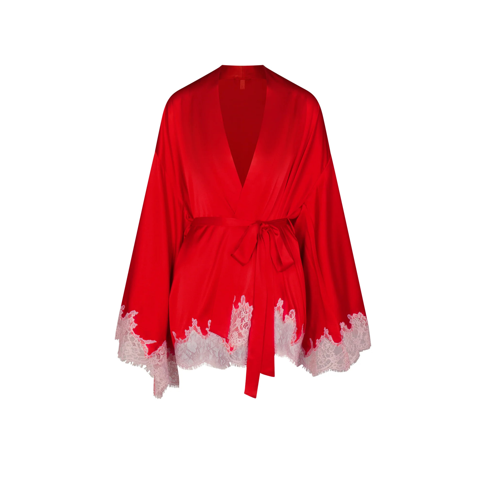 SILK LACE ROBE | RUBY CONTRAST | SKIMS | SKIMS (US)