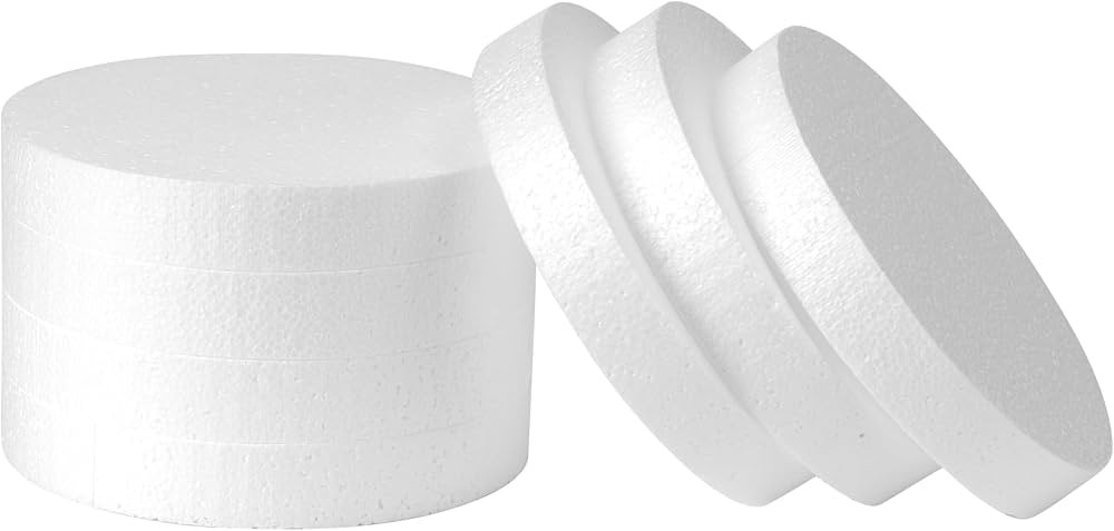 6 Inch Foam Circles for 7-Pack 1 Inch Thick, Crafts, Polystyrene Circles for DIY Crafts School Su... | Amazon (US)