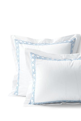 Supima Cotton No Iron Sateen Embroidered Sham - 400 Thread Count | Lands' End (US)