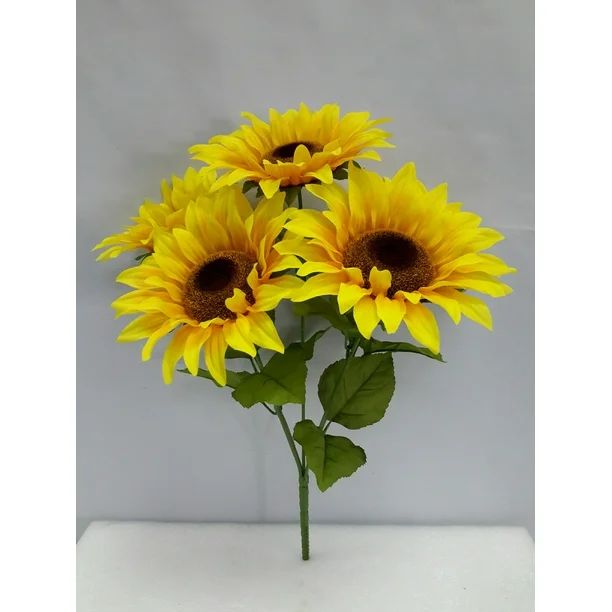Mainstays Artificial Sunflower Bush, Yellow | Walmart (US)