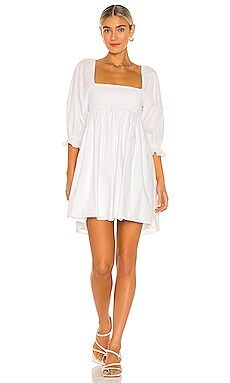 FAITHFULL THE BRAND Arles Mini Dress in Plain White from Revolve.com | Revolve Clothing (Global)