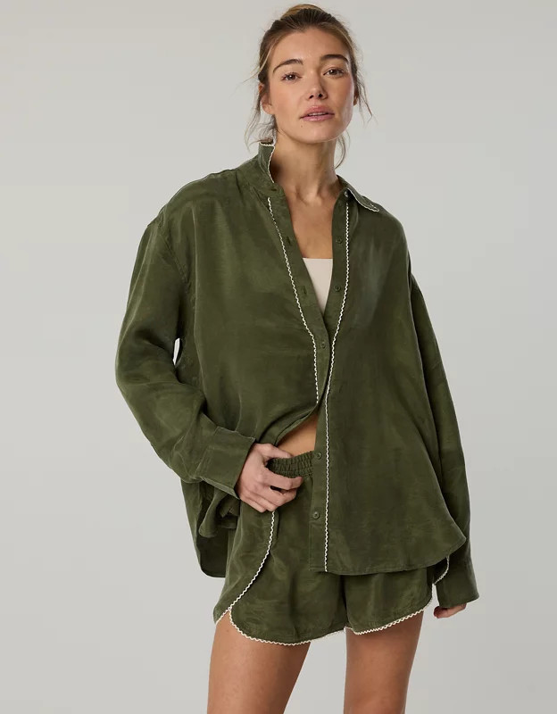 OFFLINE By Aerie You're So Smooth Button Up Shirt | Aerie