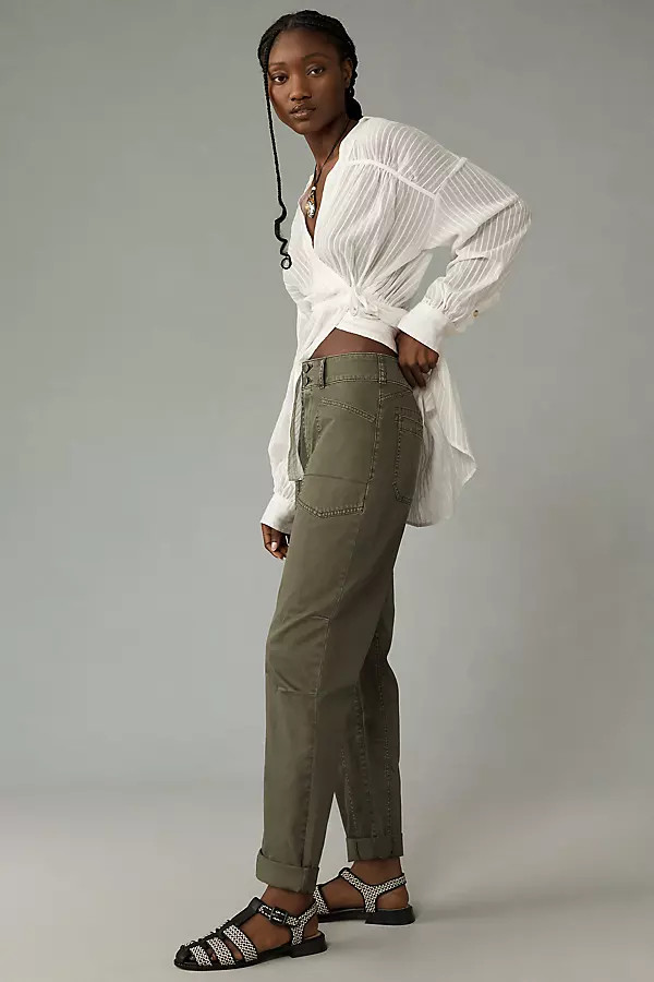 The Wanderer Mid-Rise Relaxed-Leg Pants by Pilcro | Anthropologie (US)