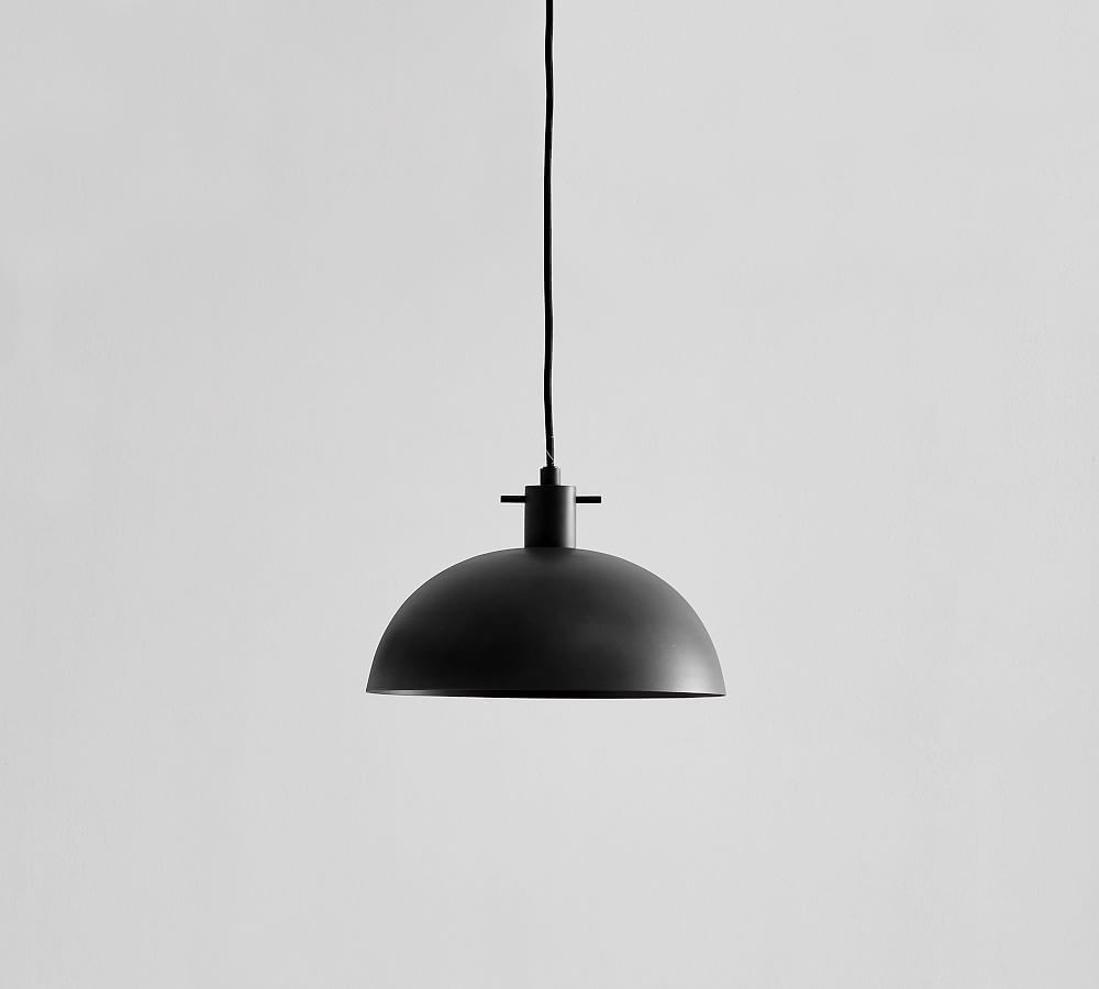 Caufield Metal Dome Pendant, Blackened Metal | Pottery Barn (US)