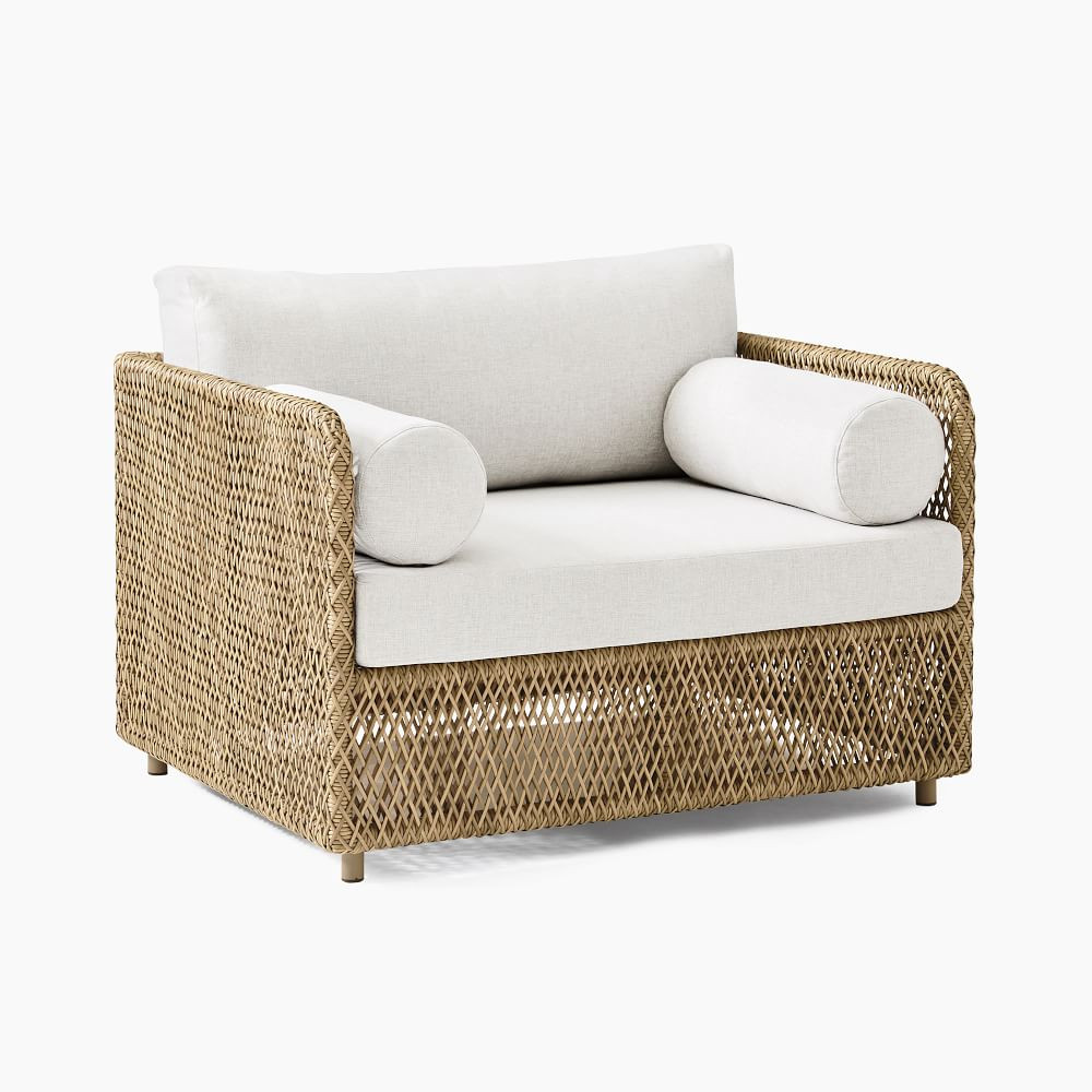 Coastal Wicker Outdoor Lounge Chair | West Elm (US)