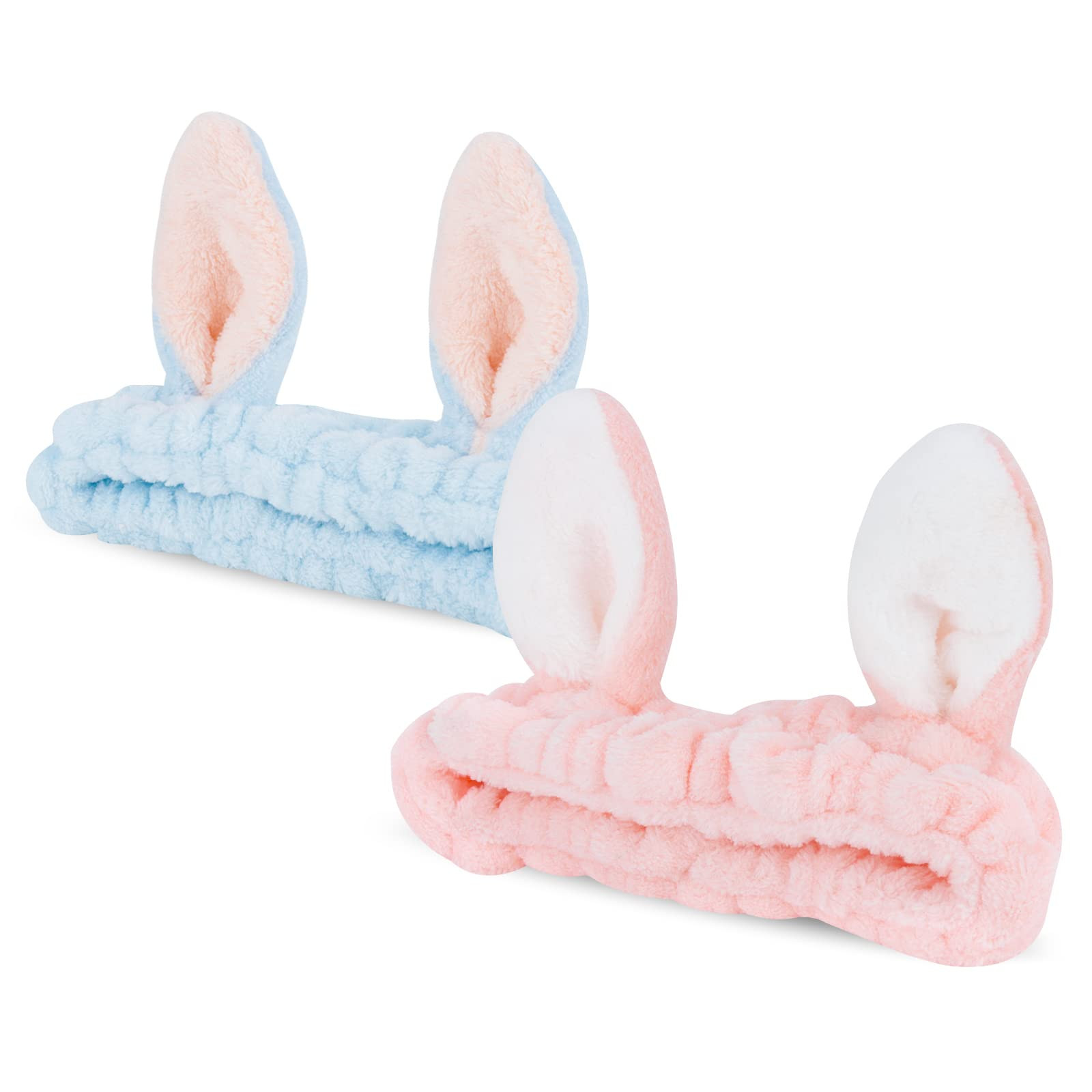 YISSION 2PCS Bunny Ears Spa Headband No Slip Head Band for Face Wash Makeup Skincare Facial Headb... | Amazon (US)
