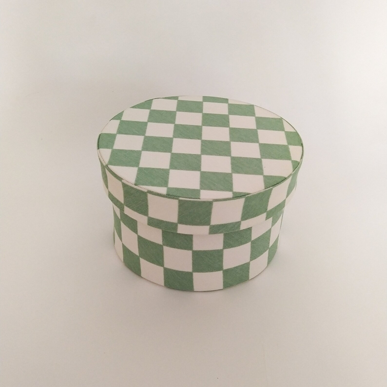 Set of 3 Green Hat Box for Storage, Checkerboard Mid Century Modern Room Decor. - Etsy | Etsy (US)