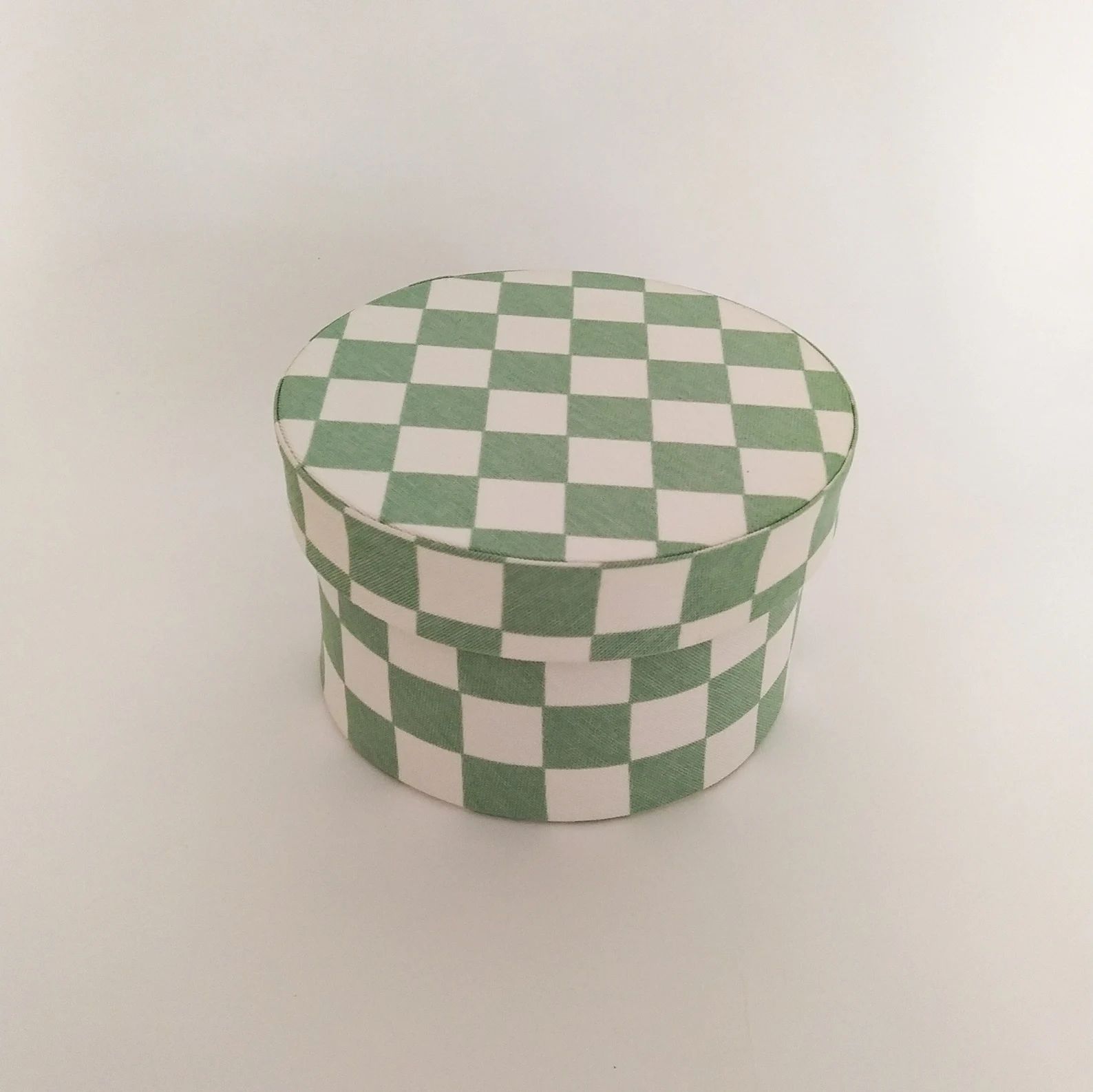 Set of 3 Green Hat Box for Storage, Checkerboard Mid Century Modern Room Decor. - Etsy | Etsy (US)