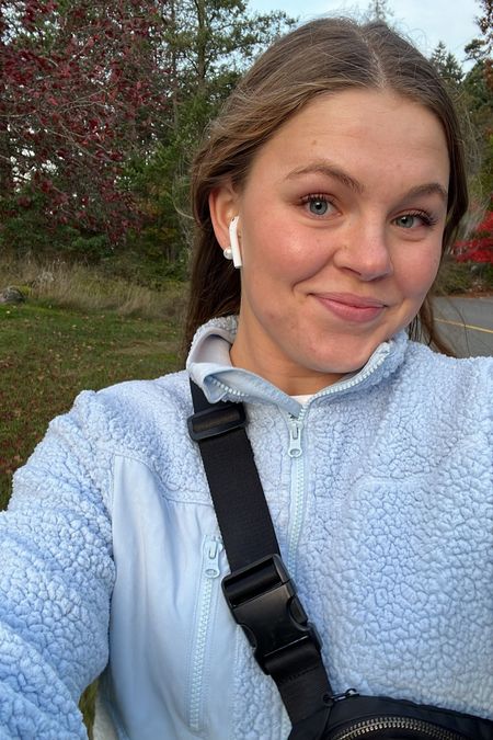 Chilly walk tonight! This exact Sherpa zip up isn’t available anymore but I linked a couple similar options at various price points 

#LTKfitness #LTKfindsunder100 #LTKSeasonal