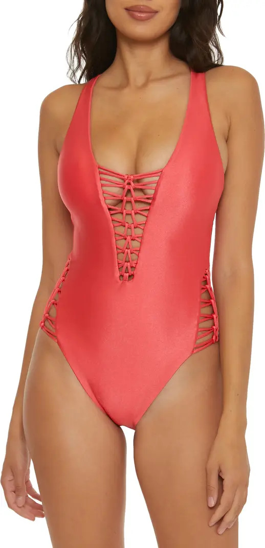 Color Sheen Ladder One-Piece Swimsuit | Nordstrom