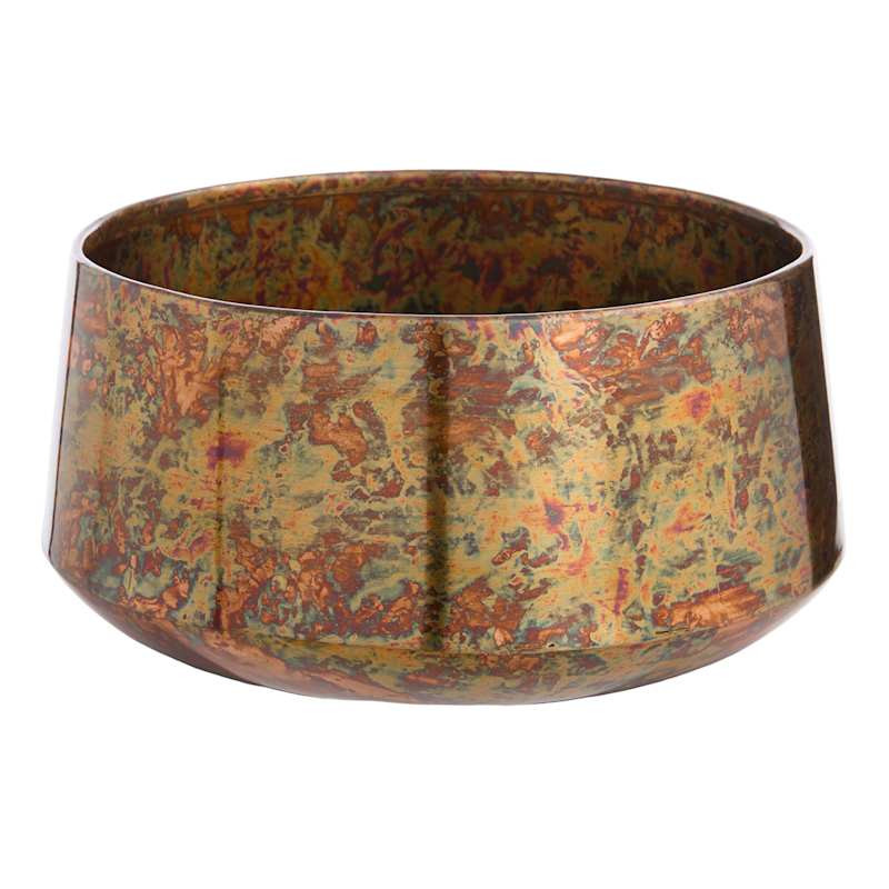 Antique Metal Bowl, 9" | At Home