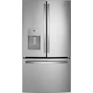 GE 25.6 cu. ft. French Door Refrigerator in Fingerprint Resistant Stainless Steel, ENERGY STAR GF... | The Home Depot