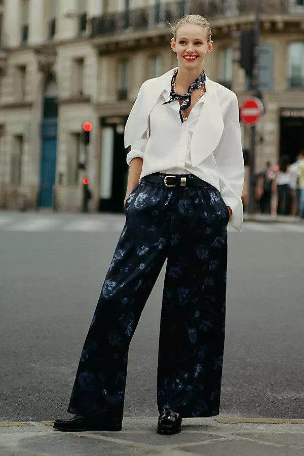 The Somerset Jacquard Full-Length Pull-On Pants | Anthropologie (US)