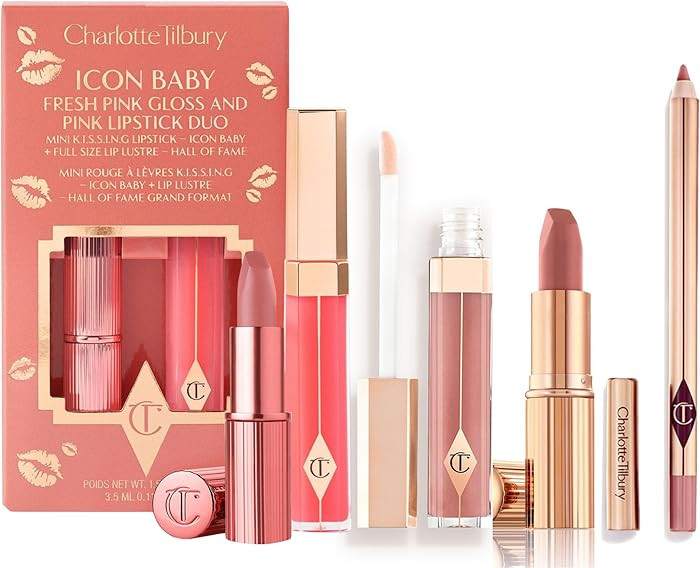 Charlotte Tilbury Holiday Kit - Pillow Talk Matte Revolution Lipstick + Lip Cheat Liner + Lip Lus... | Amazon (US)