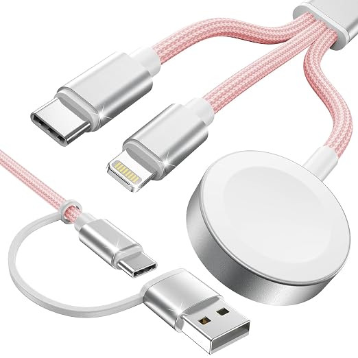 Travel Essentials,3 in 2 USB C Cable for Apple Watch Charger,iPhone Charger,Multi Charging Cable,... | Amazon (US)