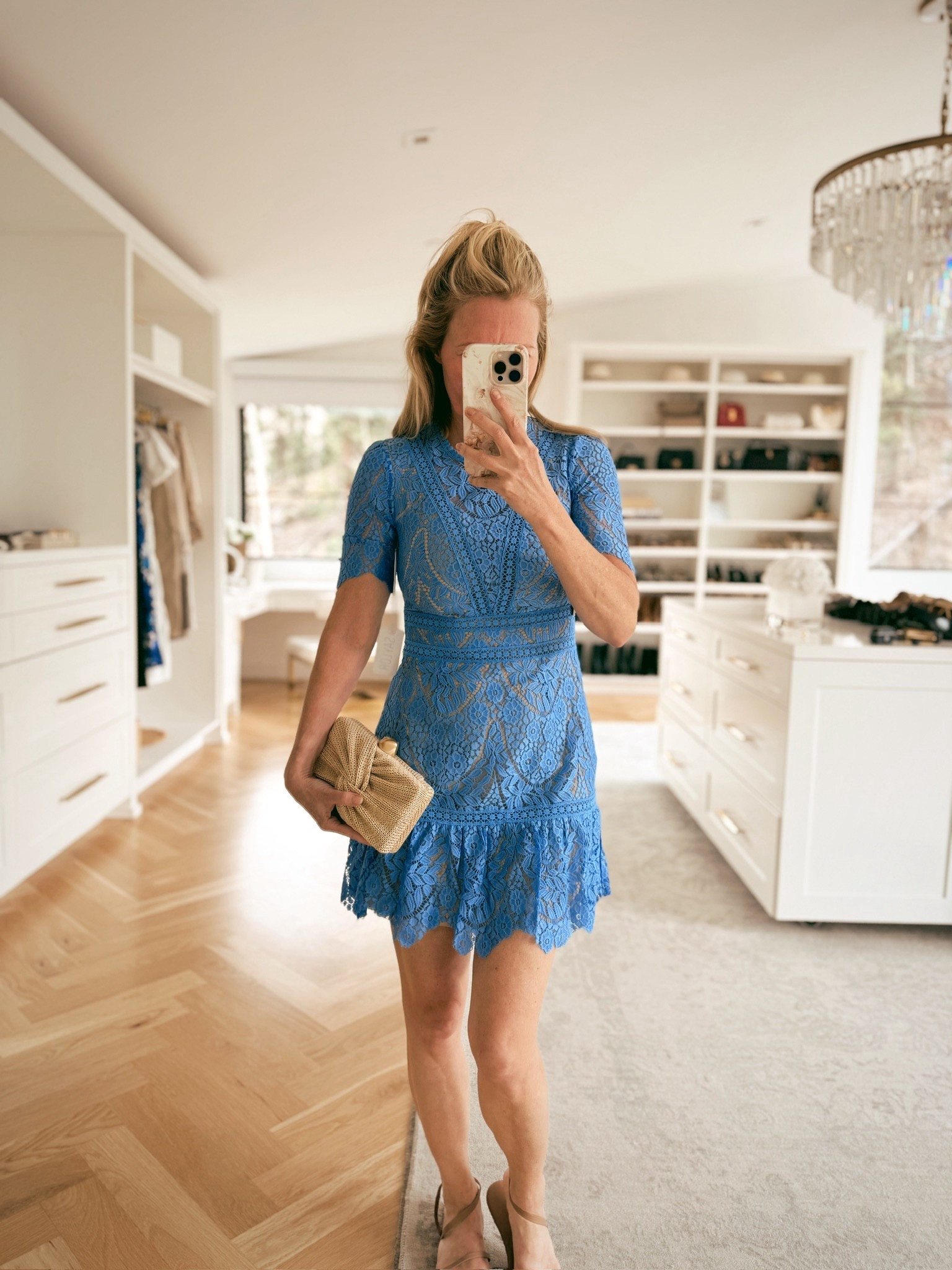 Your next favorite dress for brunch, vacation, and beyond! This blue lace mini dress is super light and comfortable. It runs a little small. I would size up. 

#LTKSeasonal #LTKOver40 #LTKootd