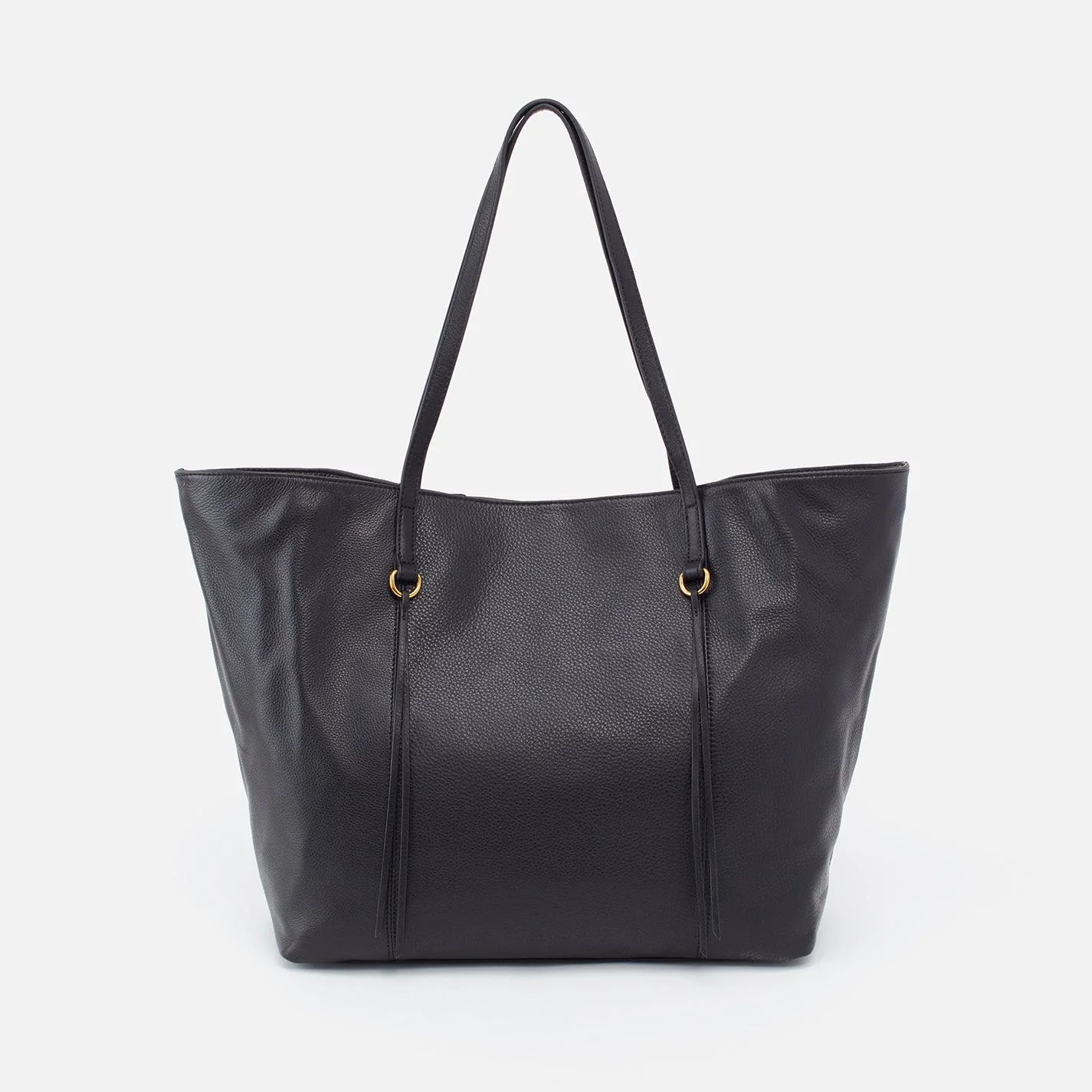 Kingston Large Tote in Pebbled Leather - Black | HOBO Bags