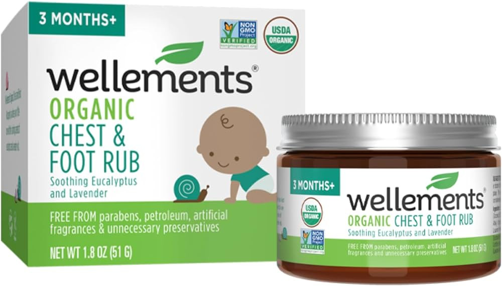 Wellements Organic Baby Chest and Foot Rub | Soothes and Comforts with Eucalyptus and Lavender | ... | Amazon (US)