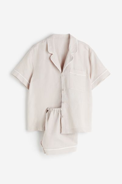 Linen-blend pyjamas | H&M (UK, MY, IN, SG, PH, TW, HK)