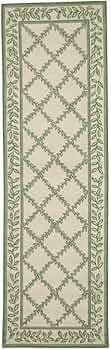 SAFAVIEH Chelsea Collection Runner Rug - 2'6" x 6', Ivory & Light Green, Hand-Hooked French Count... | Amazon (US)