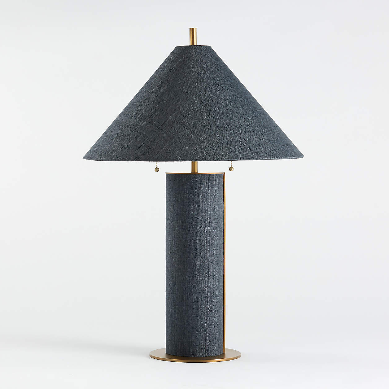 Remi Blue Linen Table Lamp Bedroom Lighting + Reviews | Crate & Barrel | Crate & Barrel