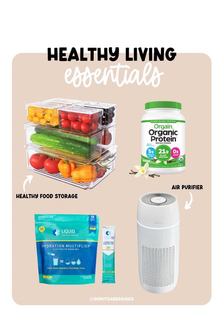 Healthy living essentials for everyday life. Liquid IV is great to keep hydrated! I love a good food storage situation for all your healthy foods  

#LTKunder100 #LTKfit #LTKunder50