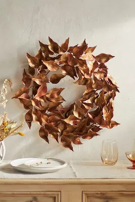 Magnolia Leaf Iron Wreath | Anthropologie (US)