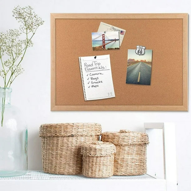 Quartet Cork Board Bulletin Board, 12" x 16"Framed Corkboard, Black Frame, Decorative Hanging Pin... | Walmart (CA)