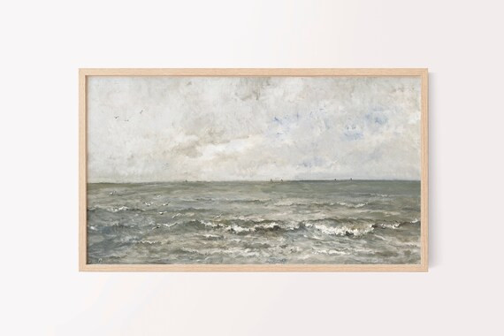 Samsung Frame TV Art  Seascape  French Painting  Charles | Etsy | Etsy (US)