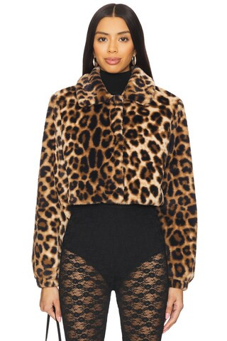 superdown Valdis Faux Fur Jacket in Brown from Revolve.com | Revolve Clothing (Global)