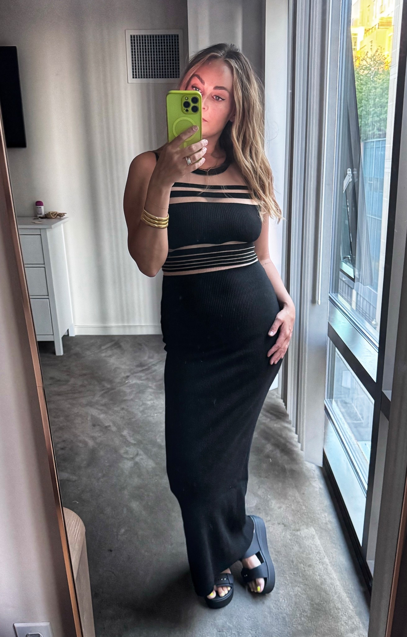 Celebrated 38 with some girlfriends last night. This dress was perfect for the occasion. So comfortable and warmer material for the cooler weather.

I didn’t realize until yesterday, all of my heels are nude. 🫠 So I threw on these platformed sandals (they’re crocs.. i can’t believe it either.) and it worked out fine! But I will be on the hunt for a classic black heel now.
Wearing size mediumm

#LTKStyleTip #LTKNYFW #LTKFindsUnder100