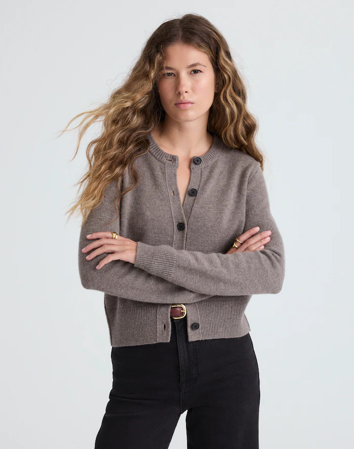 Cashmere Button-Front Cardigan Sweater | Madewell