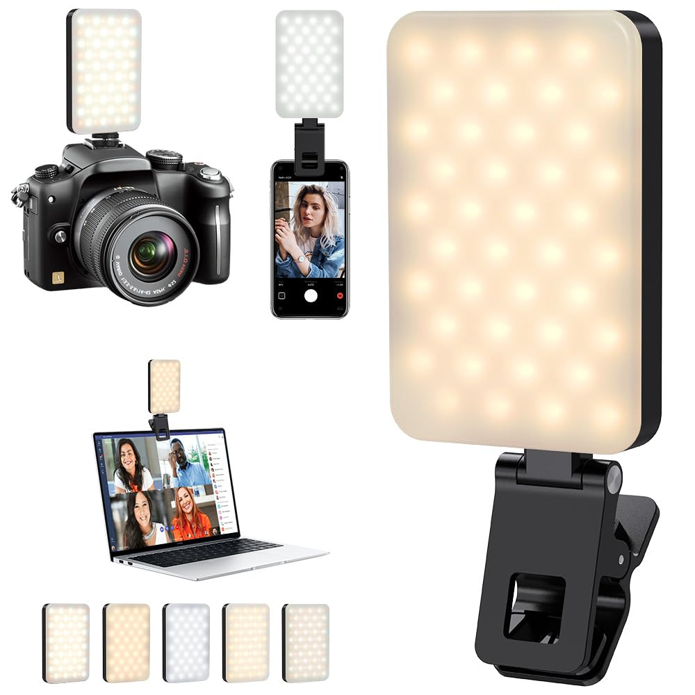 Selfie Light for iPhone,Portable Phone Clip on Light,Rechargeable LED Ring Light for Phone,Video ... | Amazon (US)