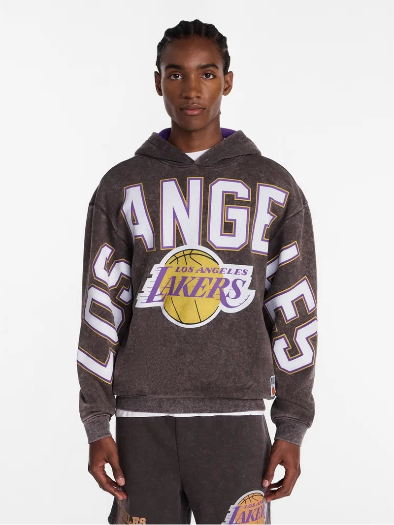 NBA Los Angeles Lakers Men's & Men's Big and Tall Oversized Pullover Hoodie, Sizes XS-4XLT | Walmart (US)