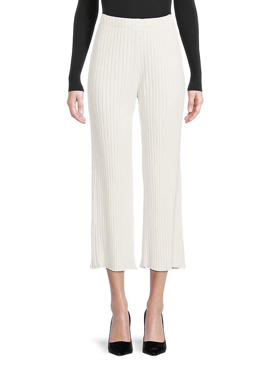 Simon Miller Women's Alder Ribbed Modal Blend Pants - White - Size M | Saks Fifth Avenue OFF 5TH