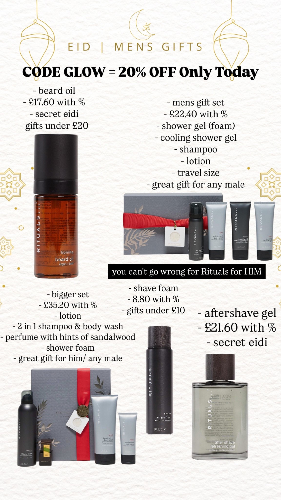 Rituals for him 20% only today!

#LTKgiftguide #LTKsale #LTKmens